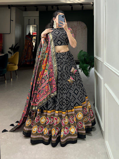 MULTI COLOR SOFT SILK DIGITAL PRINTED LEHENGA CHOLI