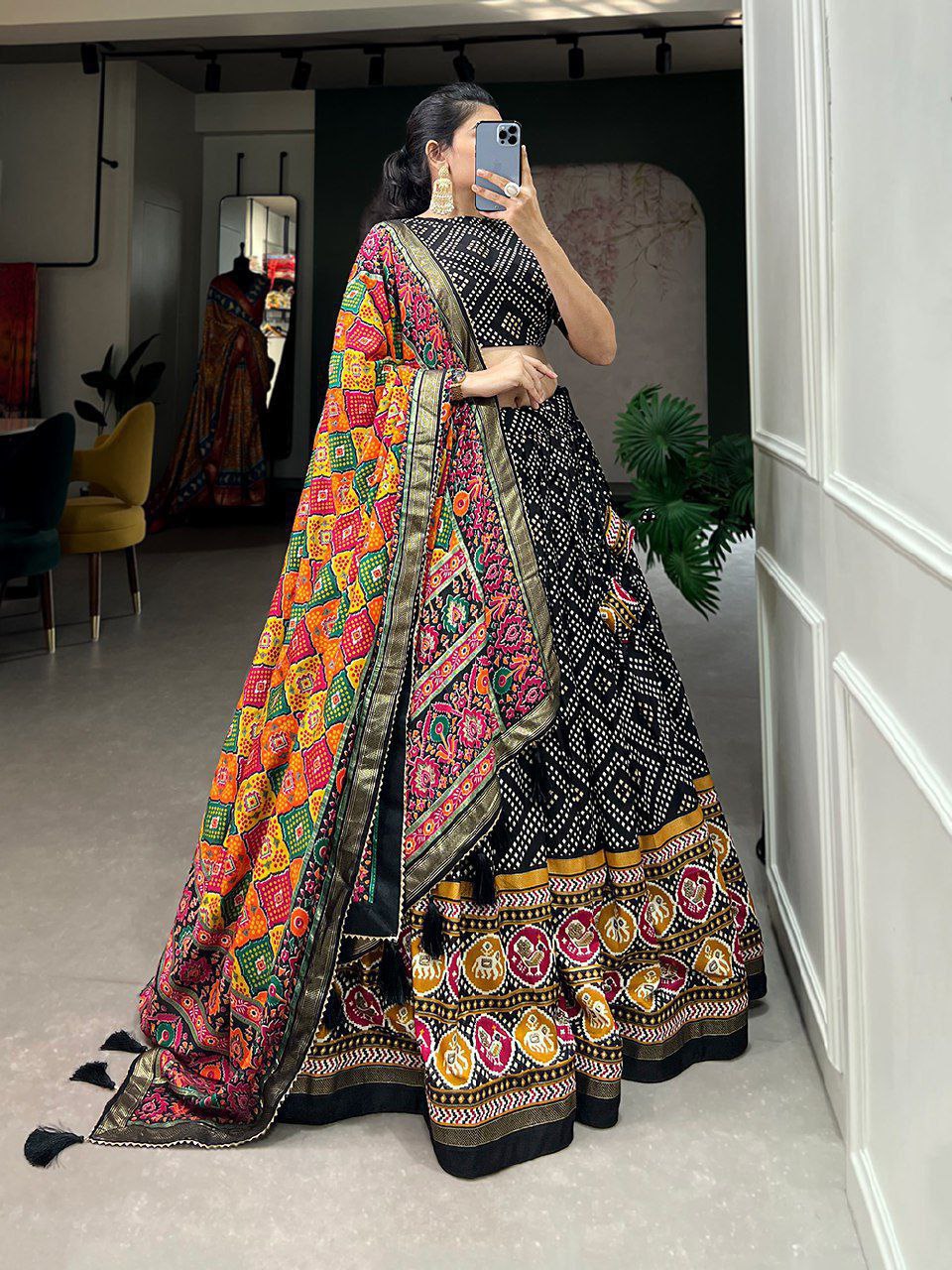 MULTI COLOR SOFT SILK DIGITAL PRINTED LEHENGA CHOLI