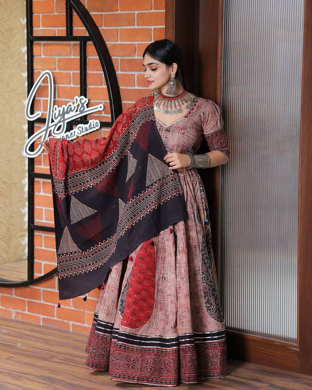 MULTI COLOR RAYON DIGITAL PRINTED LEHENGA CHOLI