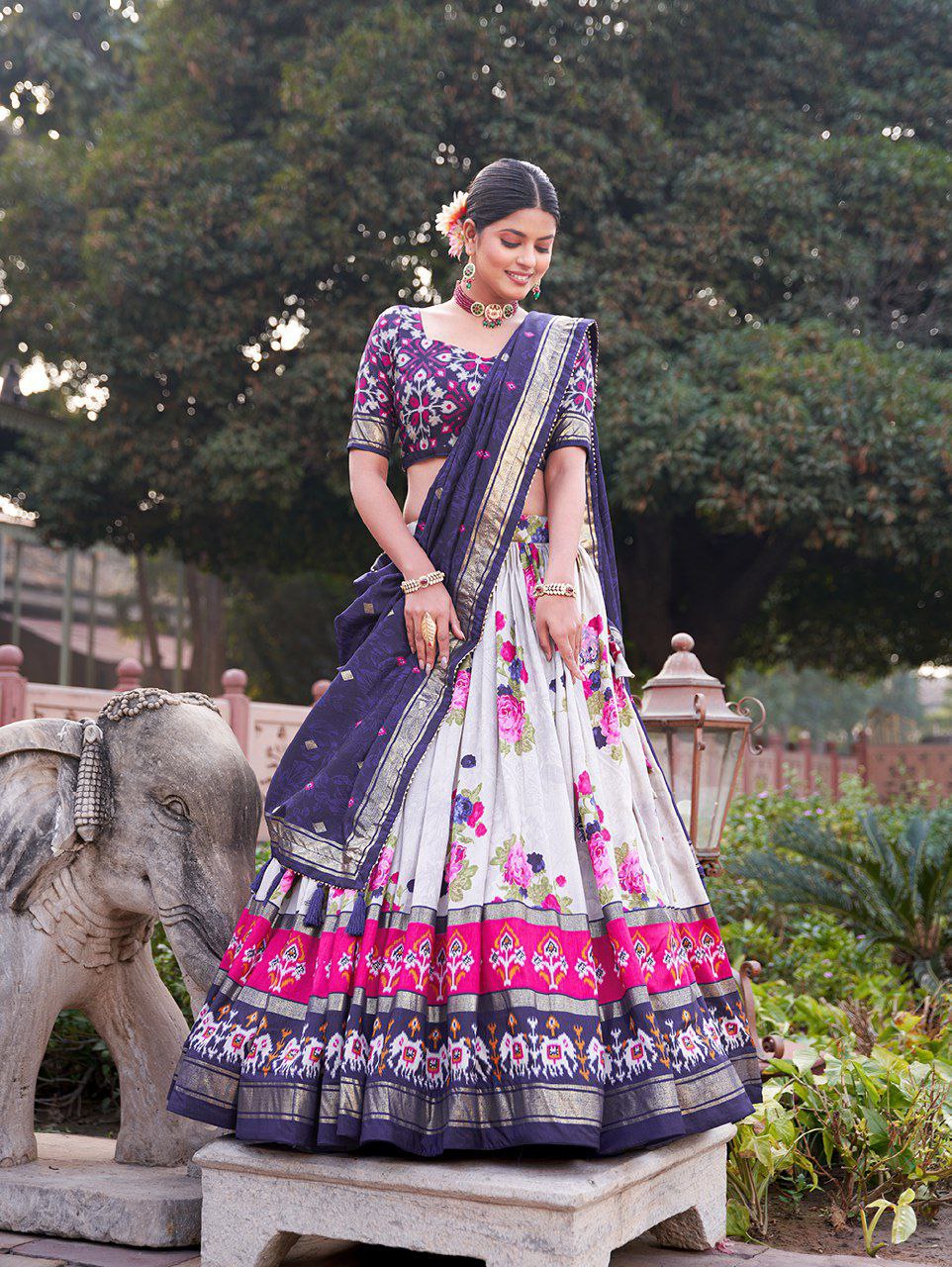 MULTI COLOR SOFT SILK DIGITAL PRINTED LEHENGA CHOLI