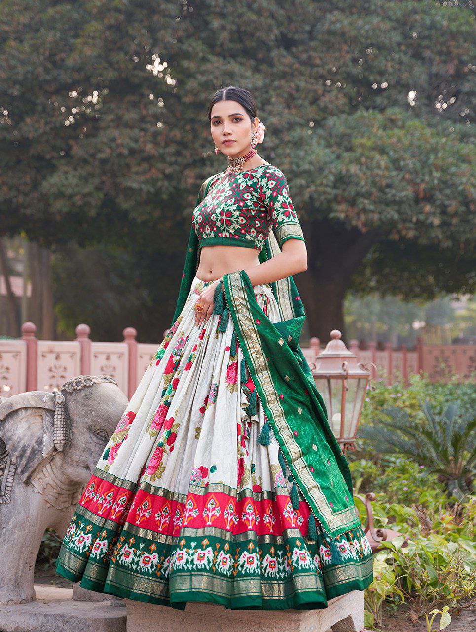 MULTI COLOR SOFT SILK DIGITAL PRINTED LEHENGA CHOLI