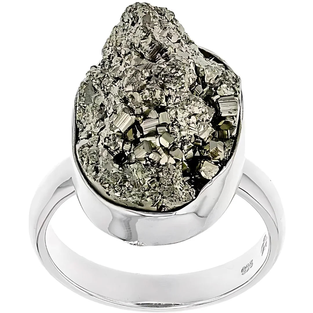 Adjustable Pyrite Ring