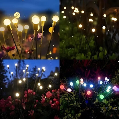 Waterproof Solar Powered Firefly Garden Lights (set of 2)