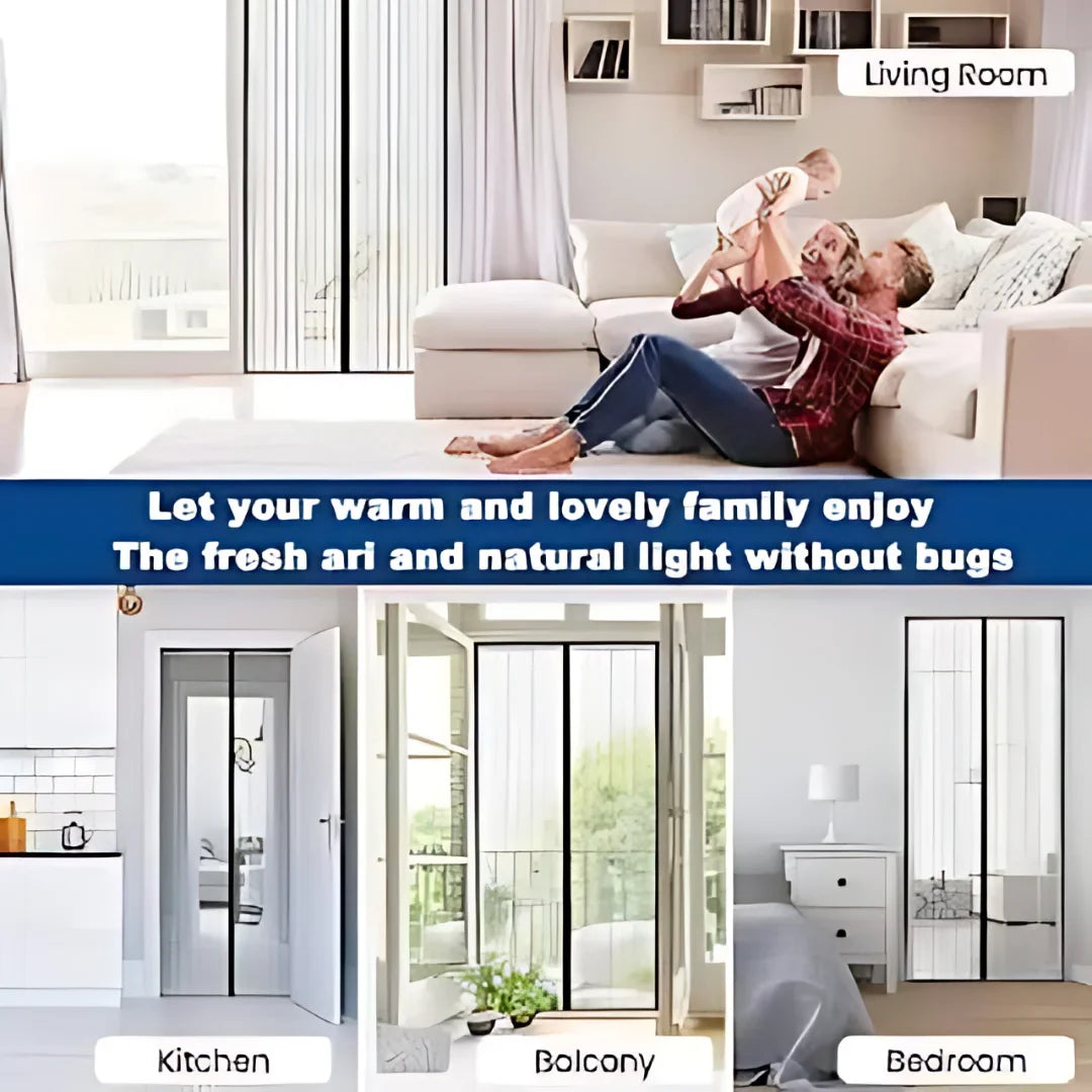 Mesh Magnetic Mosquito Screen Door Net Curtain