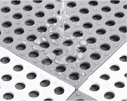 Plastic Bath Mat with Drain Holes and Drainage (Pack of 6)