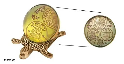 Brass Shubh-Labh Stand Tortoise Meru Shree Yantra