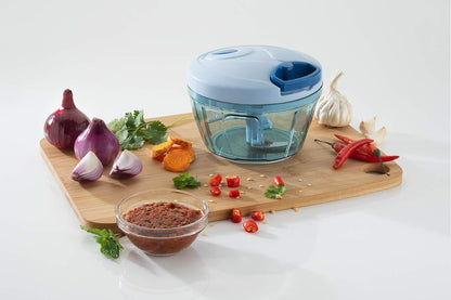 Pull Vegetable Cutter Chopper Onion Potato Food Manual Chopper  - Spinza™ Manual Meat Grinders Sea Blue Spinza™ Zaavio®