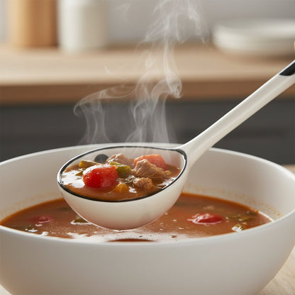 Premium 17 cm Heat-Resistant Ceramic Soup Ladle
