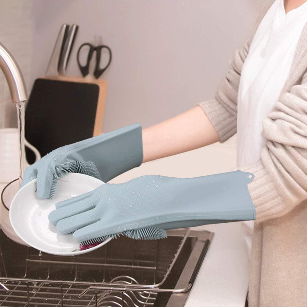 Silicon Scrubbing Sponge Gloves Dish Washing Scruves™  Household Gloves Grey Scruves™ Zaavio®