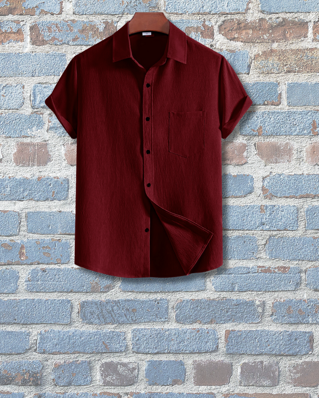 Textured Maroon Men's Classic Shirt 