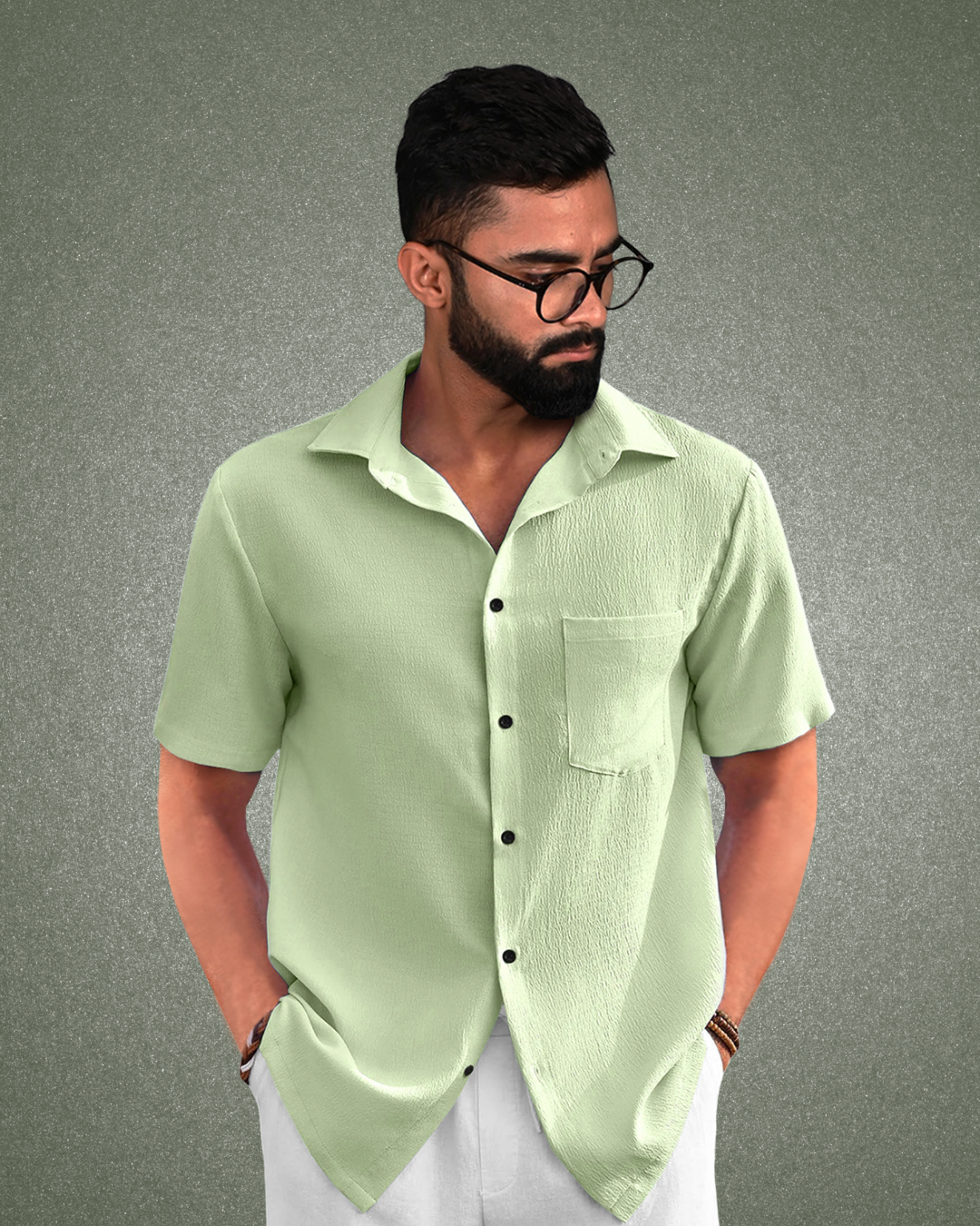 Minty Fresh Textured Shirt 