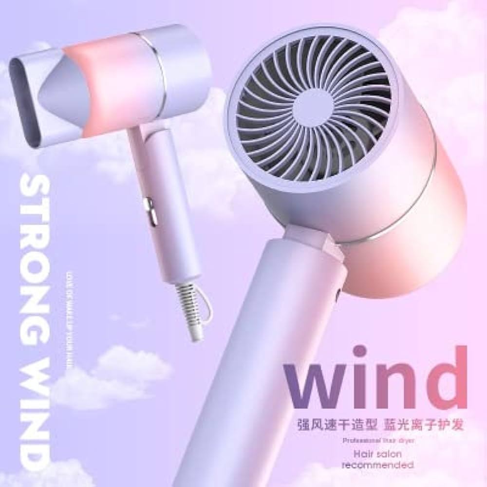 Travel Hair Dryer with Folding Handle