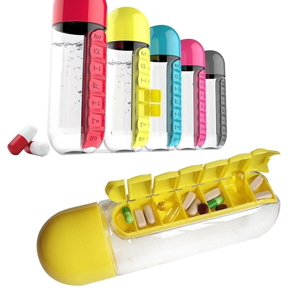 Water Bottle Pill Box Organizer