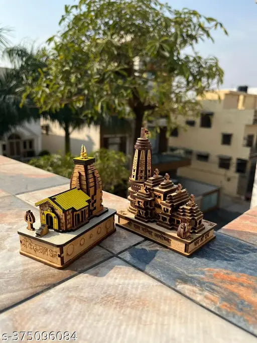 EliteTouch Ayodhya Mandir, Shri Kedarnath Dham, Ram Mandir, Kedarnath Mandir, Wooden Ram Mandir, Kedarnath Dham/Ram Mandir Combo, Ram darbar Murti, Ram Mandir, Kedarnath Dham, 3D Model of Temple Ram Mandir/Kedanath Statue, Ayodhya mandir/Kedarnath